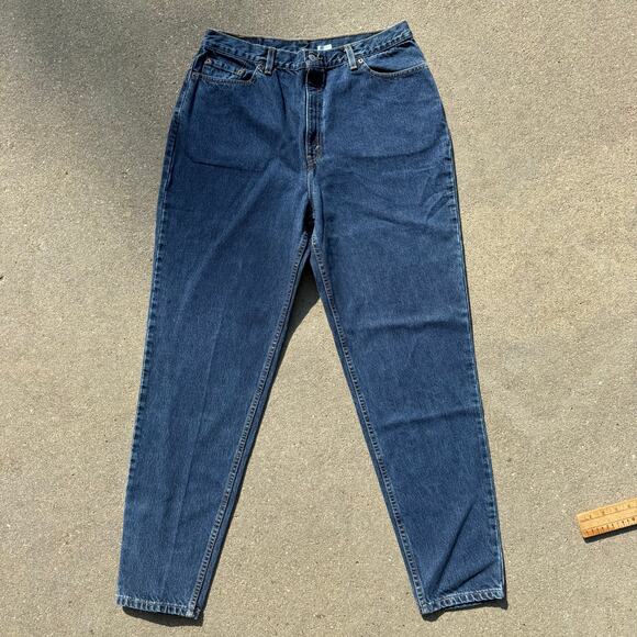 Vintage Y2K Levi's 550 Relaxed Fit Tapered Leg Blue Mom Jeans Ladies 18 W L - Picture 3 of 13